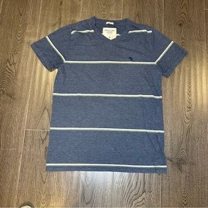 3 for $15 Abercrombie & Fitch Muscle Short Sleeve Stiped T-Shirt Size M V-Neck